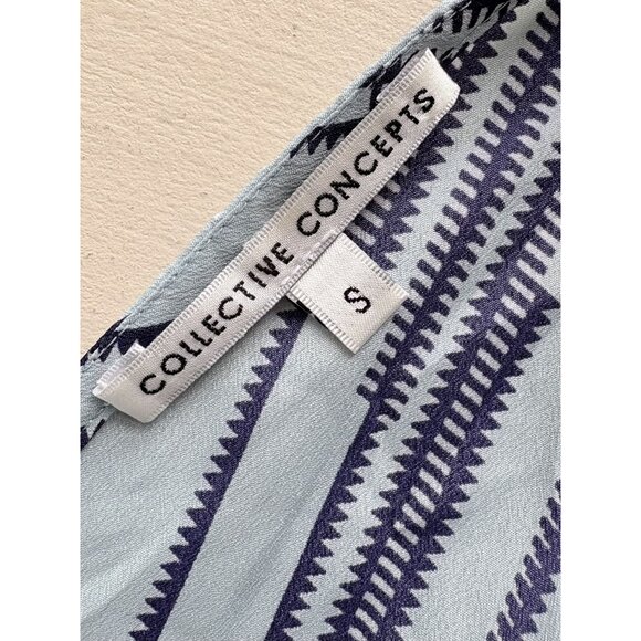 Stitch Fix Collective Concepts Blue Purple Surplice Dress S - Picture 5 of 5